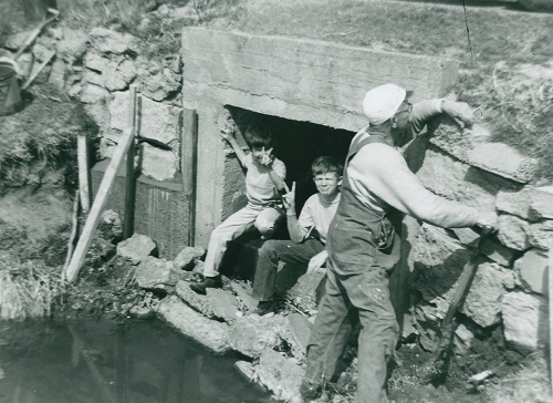 Cammie's Grandpa and Brothers at One of the Culverts